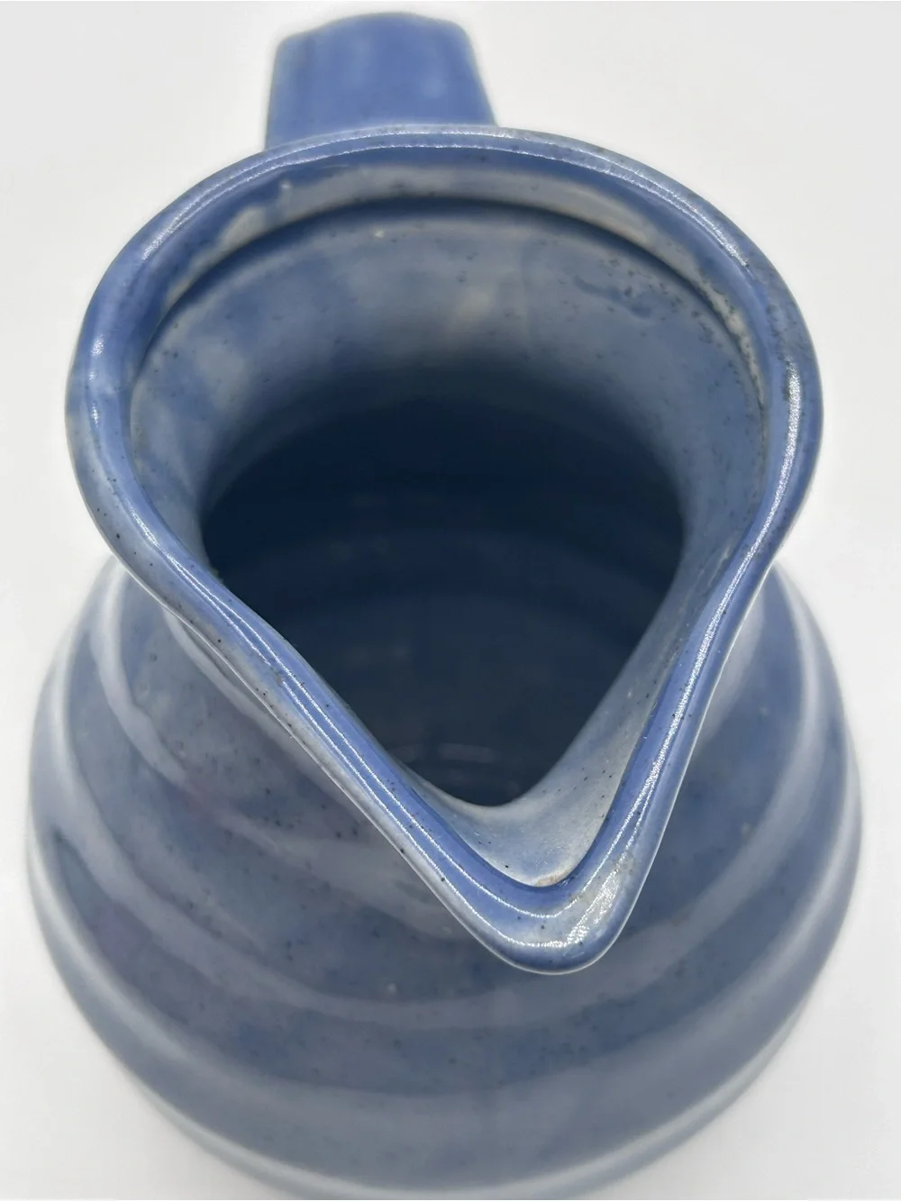 Nantucket Blue Ribbed Beehive Pitcher Medium Sized 6.5”